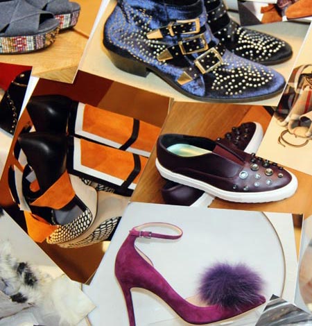A montage of shoe photographs